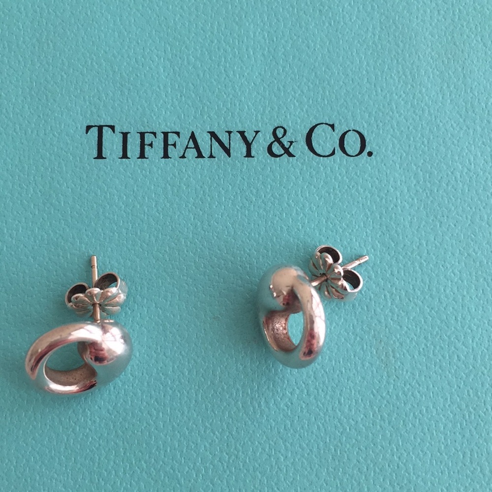 Tiffany & Co. silver eternal circle earrings